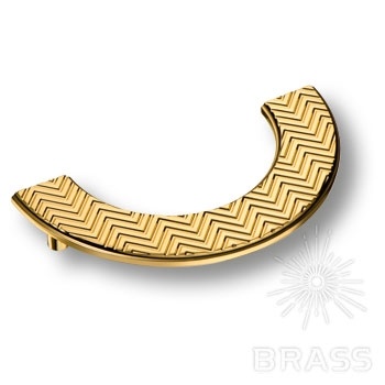 Brass Ручка скоба 1198 128MP11 глянцевое золото 128 мм фото 1