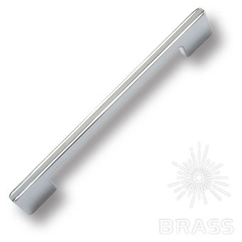 Brass Ручка скоба 182160MP02PL05 глянцевый хром с серой вставкой 160 мм фото 1