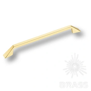 Brass Ручка скоба 6842-100 глянцевое золото 192 мм фото 1