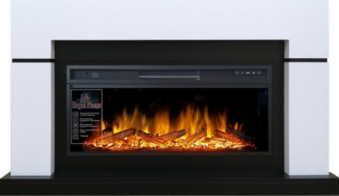 Каминокомплект Lindos - Белый (Ширина 1470мм) с очагом Vision 42 LOG LED фото 2
