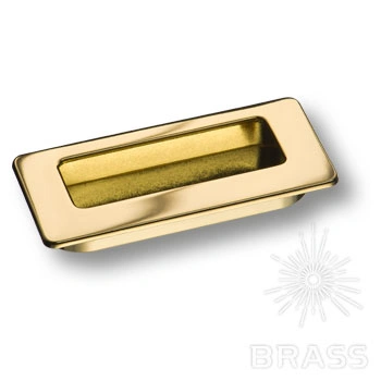 Brass Ручка врезная 3703-100 глянцевое золото фото 1