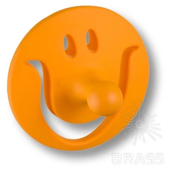 Brass Ручка кнопка детская 449025ST07 рожица желтая фото 1