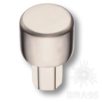Brass Ручка кнопка 4126 001MP08 сатинированный никель  фото 1