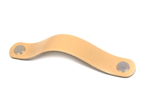 Ручка скоба RS209L.160PD99 искусственная кожа пудровый 160 мм фото 1