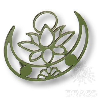 Brass Ручка скоба Лунный лотос KKP-1022-B71-Soft зелёный 64 мм фото 1