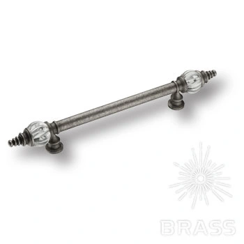 Brass Ручка дверная SULTAN-DOOR-80-250-Glass-Glass старое серебро фото 1