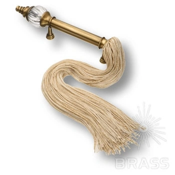 Brass Ручка скоба SULTAN-41-128-Glass-Krem античная бронза 128 мм фото 1
