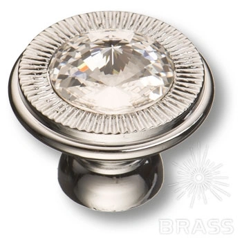 Brass Ручка кнопка эксклюзивная коллекция 25.319.25.SWA.07 глянцевый хром с кристаллами Swarovski фото 1