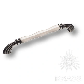 Brass Ручка скоба 1905-70-192-L PEARL перламутровый / графит 192 мм фото 1