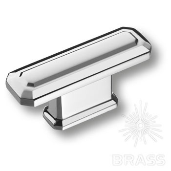 Brass Ручка кнопка 4101 016MP02 глянцевый хром 16 мм фото 1