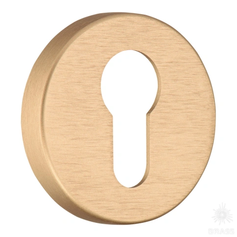 Brass Накладка с цилиндрическим отверстием для ключа RO12Y ELX5 ROSET брашированная латунь фото 1