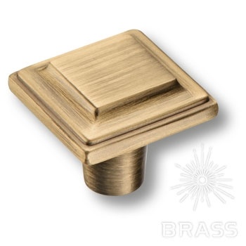 Brass Ручка кнопка 3305 0008 ABM состаренная латунь фото 1