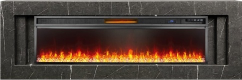 Каминокомплект Line 60 SFT Stone Touch - Серый мрамор с очагом Vision 60 LED фото 2