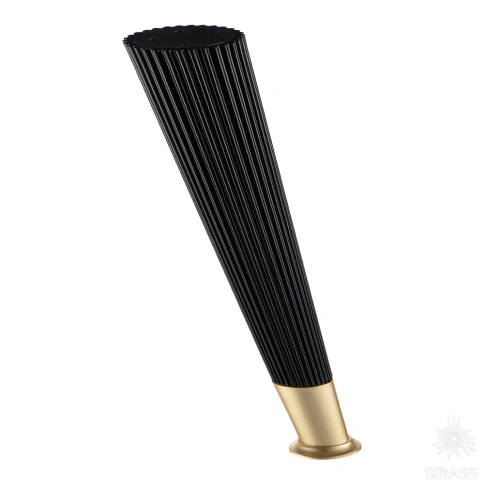 Brass Опора мебельная SUIT 3510 0230 Matt Black/Gold Varak матовый черный/матовое золото 230 мм фото 1
