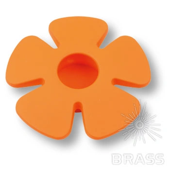 Brass Ручка кнопка детская 435025ST08 цветок оранжевый фото 1