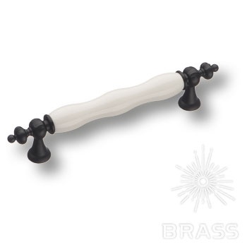Brass Ручка скоба 1670-85-128-000 белый / чёрный 128 мм фото 1