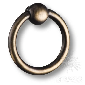 Brass Ручка кольцо 15.201.01.04 старая бронза фото 1
