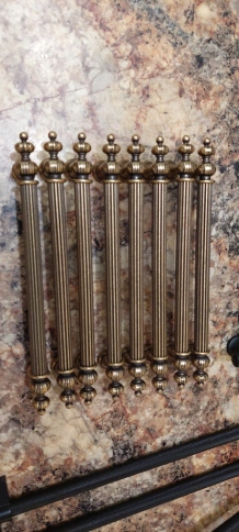 Brass Ручка скоба 1670-40-160-053 старая бронза ребристая 160 мм фото 2