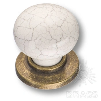 Brass Ручка кнопка 3005-40-000-08 паутинка / старая бронза фото 1