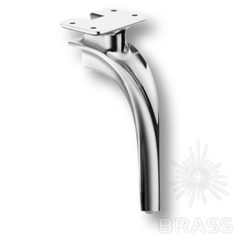 Brass Опора мебельная 2390 0210 Chrome CRUZ глянцевый хром 210 мм фото 1