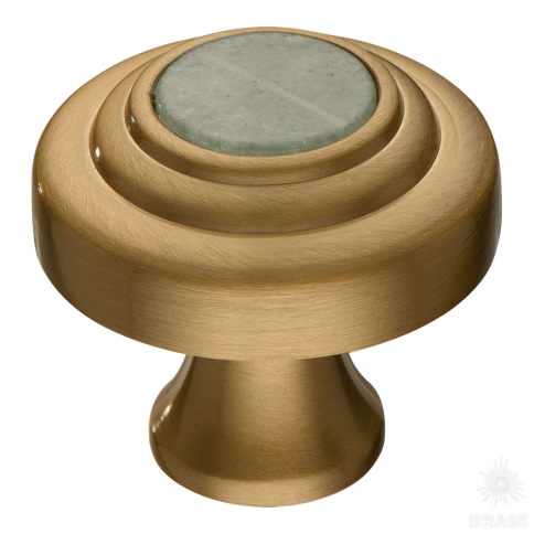 Brass Ручка кнопка 07842-011-T01 сатинированная латунь фото 1