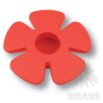 Brass Ручка кнопка детская 435025ST09 цветок красный фото 1