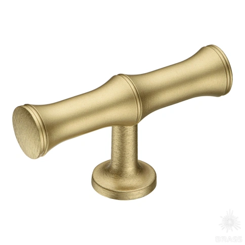 Brass Ручка кнопка 9244 0008 ELX5-ELX5 брашированная латунь фото 1