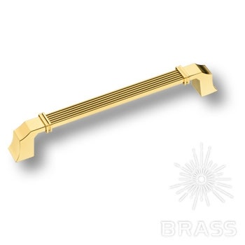 Brass Ручка скоба 546-160-Gold глянцевое золото 160 мм фото 1