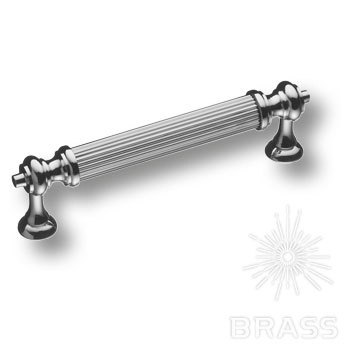 Brass Ручка скоба 2512-005-96 латунь глянцевый хром 96 мм фото 1
