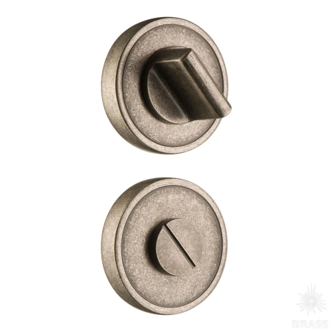 Brass Накладка с поворотной кнопкой RO14W6 OSM ROSET старое серебро фото 1