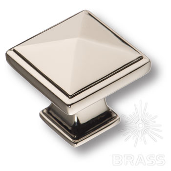 Brass Ручка кнопка 4222 0008 PN глянцевый никель фото 1