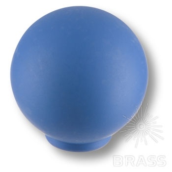 Brass Ручка кнопка детская 626AZX шар голубой матовый фото 1
