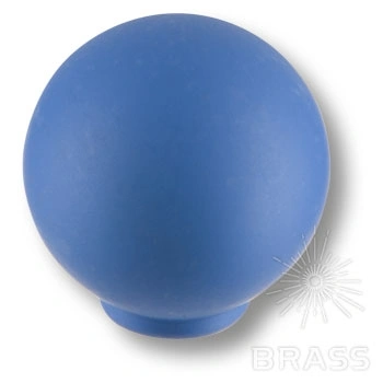 Brass Ручка кнопка детская 626AZX шар голубой матовый фото 1