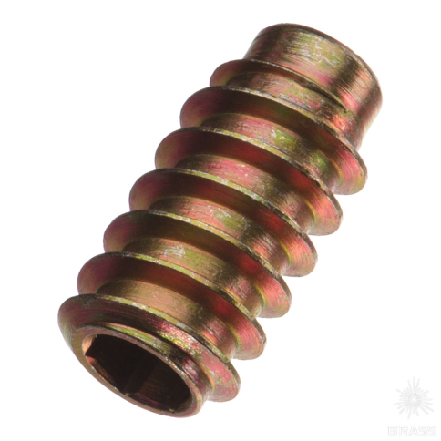 BRASS 12.10.176-0 Втулка М8х30 мм с шестигранным отверстием, сталь, цвет жёлтый цинк фото 1