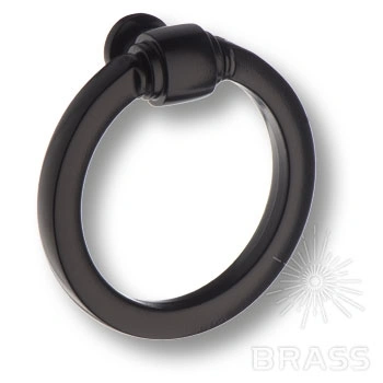 Brass Ручка кольцо 3200 0050 AL6-AL6 чёрный фото 1