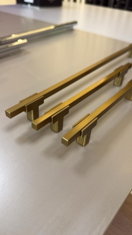 Brass Ручка рейлинг 778-320-Champagne Gold матовая латунь 320 мм фото 2