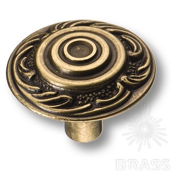 Brass Ручка кнопка 15.306.02.12 античная бронза фото 1
