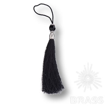 Brass Кисточки для мебельных ручек TASSEL-10-BLACK чёрный/глянцевый хром фото 1