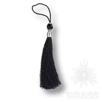 Brass Кисточки для мебельных ручек TASSEL-10-BLACK чёрный/глянцевый хром фото 1