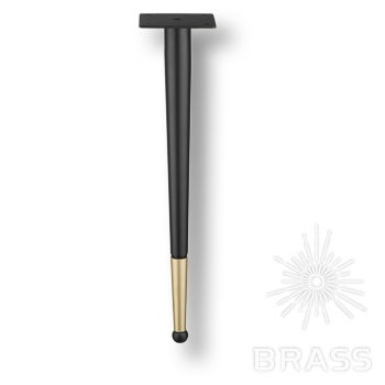 Brass Опора мебельная KMA-0124-0410-B13-C25 Black/Matt Gold черный/матовое золото 410 мм фото 1