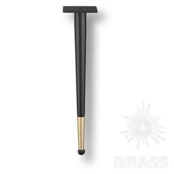 Brass Опора мебельная KMA-0124-0410-B13-C25 Black/Matt Gold черный/матовое золото 410 мм фото 1