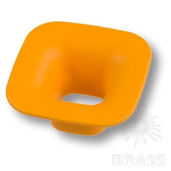 Brass Ручка кнопка детская 489032ST07 квадрат желтый 32 мм фото 1