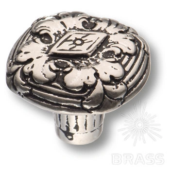 Brass Ручка кнопка 15.908.35.27 античное глянцевое серебро фото 1
