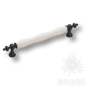 Brass Ручка скоба 1670-85-160-000 белый / чёрный 160 мм фото 1