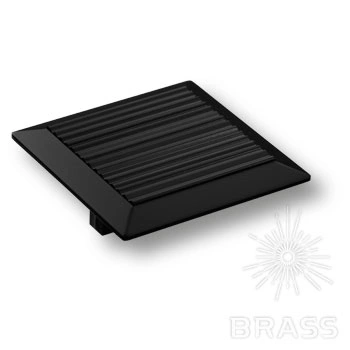 Brass Ручка кнопка 9032 0016 AL6 чёрная 16 мм фото 1
