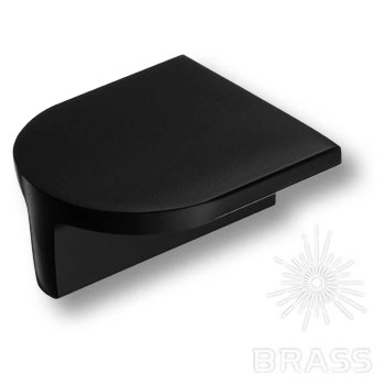 Brass Ручка кнопка 6807 0032 AL6 чёрная 32 мм фото 1