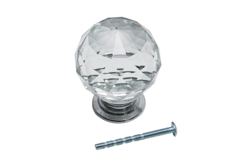 Ручка кнопка R231A.021CPQ99 глянцевый хром - стекло фото 3