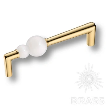 Brass Ручка скоба эксклюзивная коллекция Atomo 15.189.128 AT WH 19 глянцевое золото 128 мм фото 1