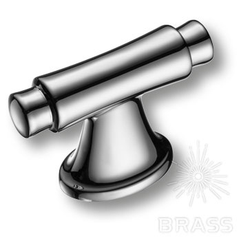 Brass Ручка кнопка модерн 4117 016MP02 глянцевый хром 16 мм фото 1