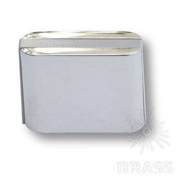 Brass Ручка кнопка 429025MP02PL05 глянцевый хром с серой вставкой 16 мм фото 1
